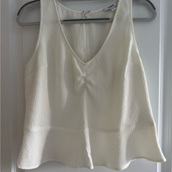Express Cream Textured Tank Top - Size Large - Picture 1 of 6